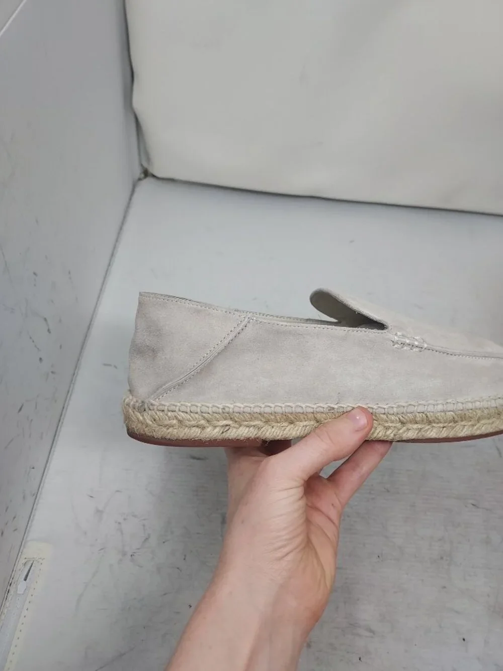 Loro Piana MENS Beige Seaside Walk Suede Espadrille